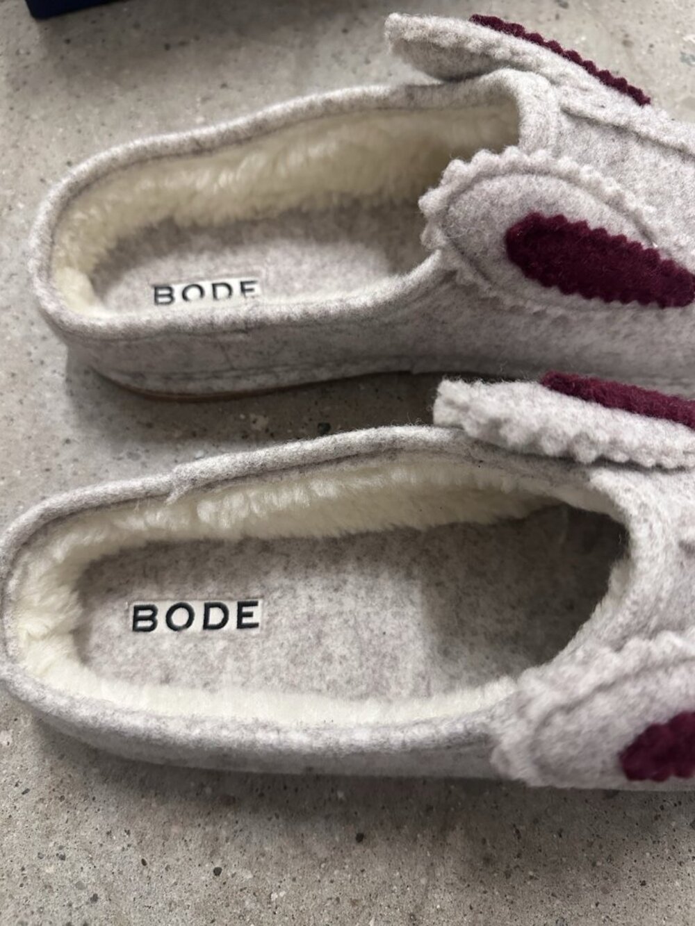 BODE Rabbit Slipper Shoes Cream & Red - Picture 8 of 10